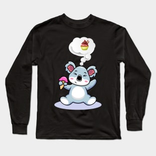 koala cupcake , funny koala Long Sleeve T-Shirt